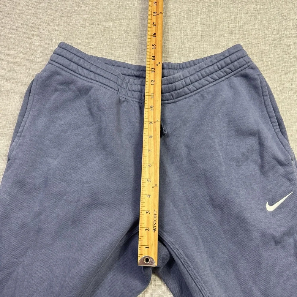 Nike Sweatpants Mens L Blue Fleece Jogger Drawstring Pockets‎ Swoosh 31in